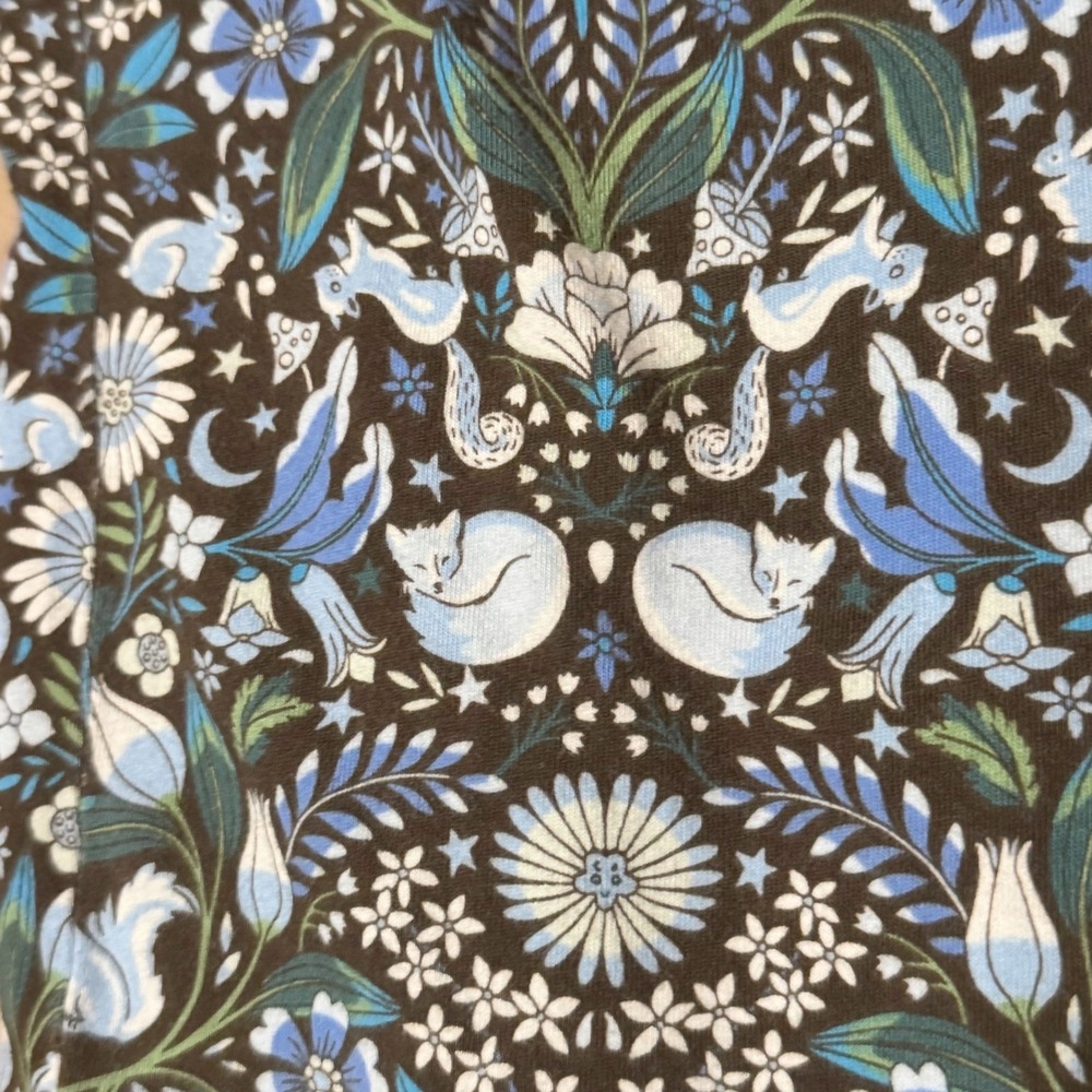 Vera Bradley Blue Floral Woodland Pajama Lounge Pants 100% Cotton Size Medium - Picture 3 of 11